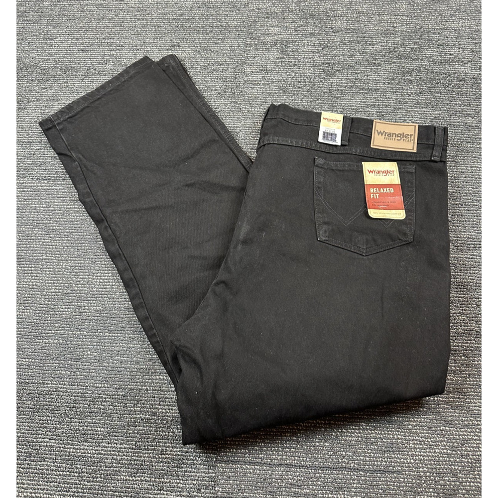 Wrangler Black Jeans New with Tag 52x32 Relaxed Fit